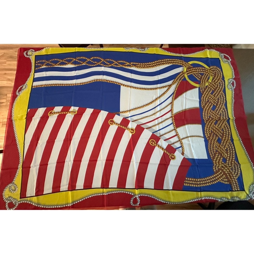 Oversized Nautical Sailing Ropes Yachting Boating Italy 44'' x 65'' Scarf‎ Shawl